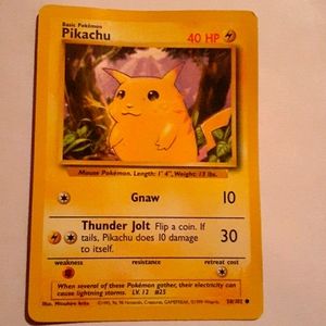 Pikachu pokemon card